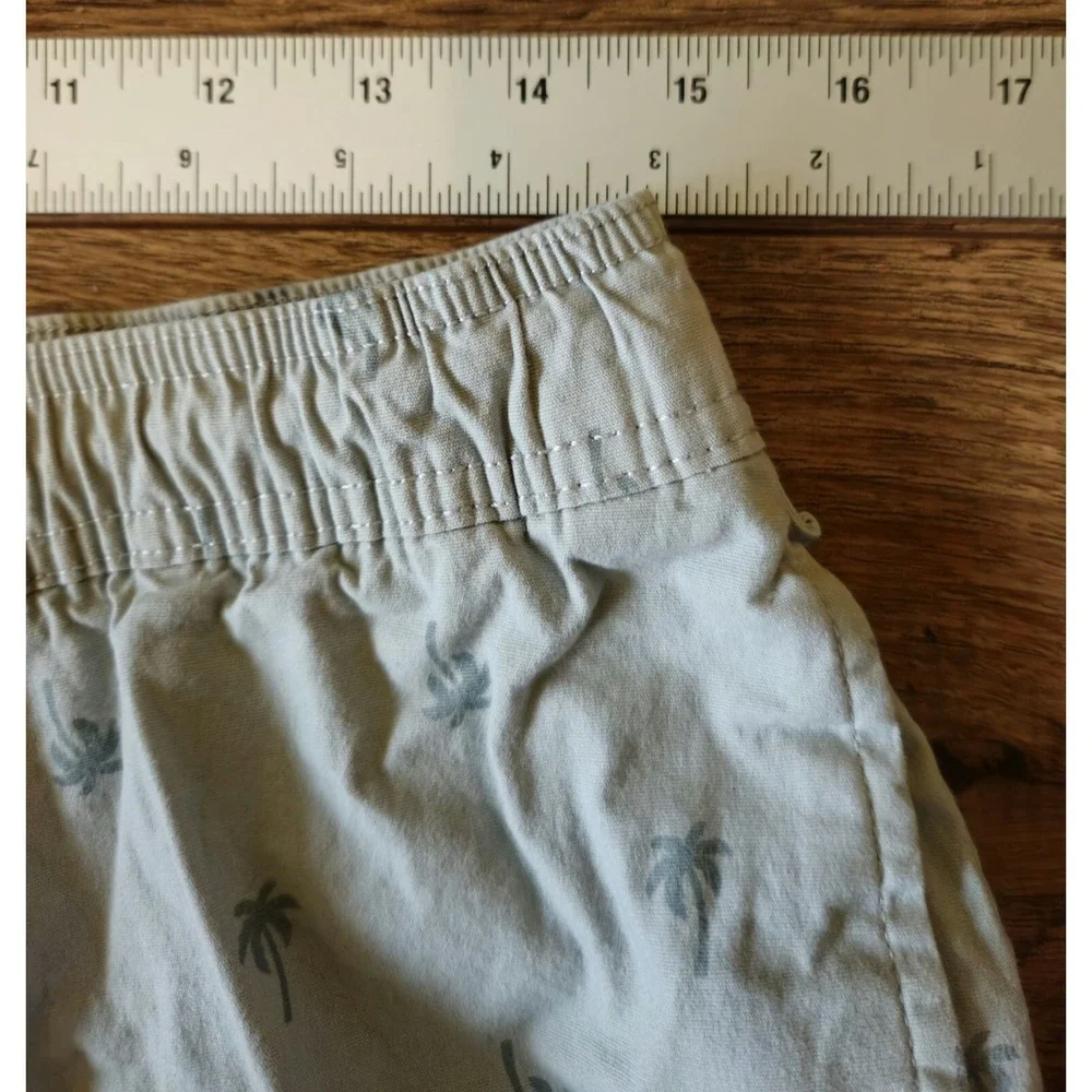 TRUNKS SURF & SWIM CO. STRETCH CHINO PALM PULL-ON LIGHT DENIM SHORTS SIZE MEDIUM